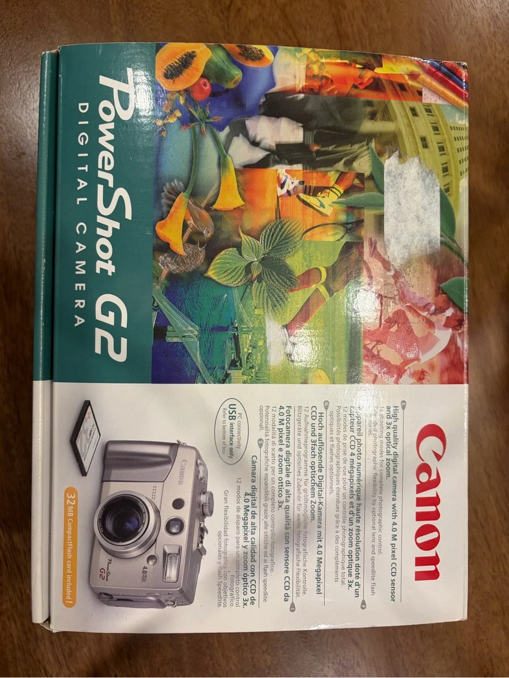 Canon Powershot G2 4MP Digital Camera,+Charger +Batt.+Memo.Card+USB Cable+Remote